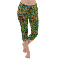 Sugar Ornament Sweet Snack Lightweight Velour Capri Yoga Leggings by Ravend