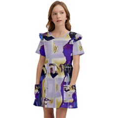 Stress Box Kids  Frilly Sleeves Pocket Dress by MRNStudios