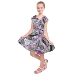 Leaves  Kids  Short Sleeve Dress by DinkovaArt