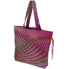 Illustration Pattern Abstract Colorful Shapes Drawstring Tote Bag by Ravend