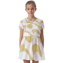 Abstract Pattern Baby Blue Swirl T- Shirt Abstract Pattern Baby Blue Swirl T- Shirt Kids  Short Sleeve Pinafore Style Dress by maxcute