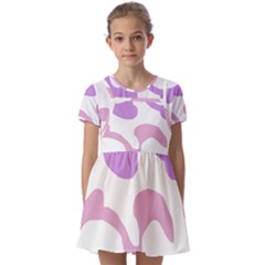 Abstract Pattern Mixed Colored Swirl T- Shirt Abstract Pattern Mixed Colored Swirl T- Shirt Kids  Short Sleeve Pinafore Style Dress by maxcute