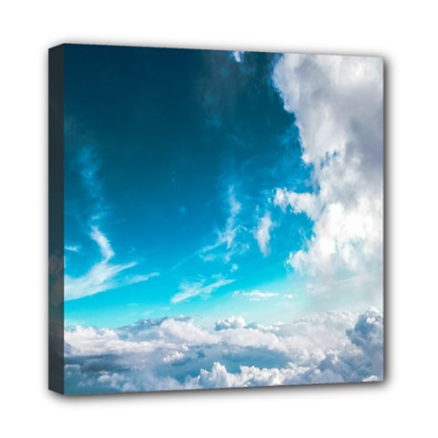 Landscape Sky Clouds Hd Wallpaper Mini Canvas 8  X 8  (stretched) by artworkshop