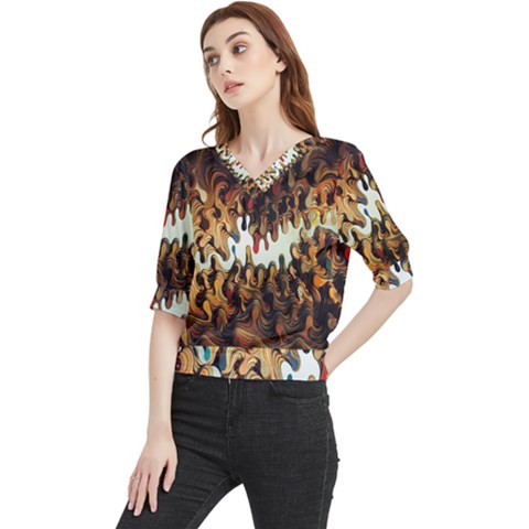 Art Installation Science Museum London Quarter Sleeve Blouse by artworkshop