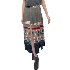 Patterned Tunnels On The Concrete Wall Velour Split Maxi Skirt by artworkshop