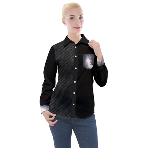 5858cb5f-828d-42db-b8ca-51e9a6cbf8dd Women s Long Sleeve Pocket Shirt by Meabonart