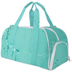 Teal Brick Texture Burner Gym Duffel Bag by artworkshop