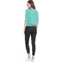 Teal Brick Texture Quarter Sleeve Blouse View2