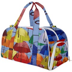 Umbrellas Colourful Burner Gym Duffel Bag by artworkshop