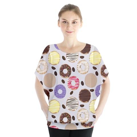 Donuts! Batwing Chiffon Blouse by fructosebat
