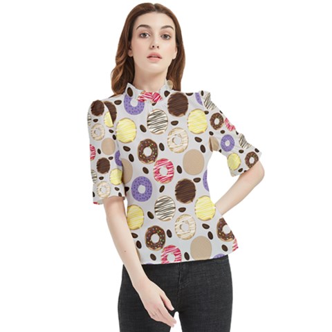 Donuts! Frill Neck Blouse by fructosebat