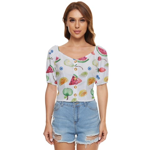 Fruit! Button Up Blouse by fructosebat