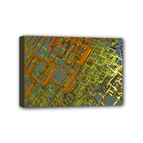 Art 3d Windows Modeling Dimension Mini Canvas 6  X 4  (stretched) by Ravend