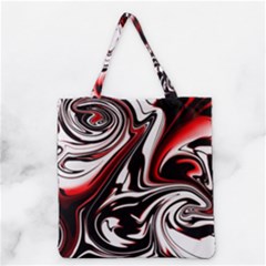 Modern Art Design Fantasy Surreal Grocery Tote Bag by Ravend