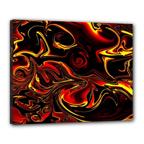 Modern Art Design Fantasy Surreal Orange Canvas 20  X 16  (stretched) by Ravend
