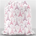 Eiffel Tower Pattern Wallpaper Drawstring Bag (Large) View2