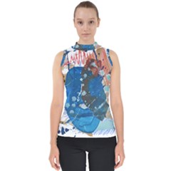 Abstract T- Shirt Abstract 6 Mock Neck Shell Top by maxcute