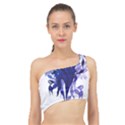 Abstract T- Shirt Blumer T- Shirt Spliced Up Bikini Top  View1