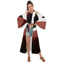 Abstract T- Shirt Fire Desert T- Shirt Maxi Kimono by maxcute