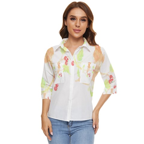Bird Lover T- Shirtbird T- Shirt (38) Women s Quarter Sleeve Pocket Shirt by maxcute