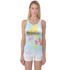 Birds Illustration T- Shirtbird T- Shirt (6) One Piece Boyleg Swimsuit by maxcute