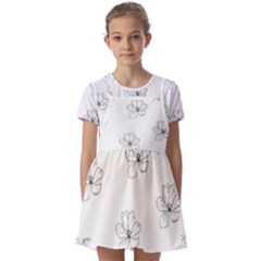 Black And White Pattern T- Shirt Black And White Pattern 11 Kids  Short Sleeve Pinafore Style Dress by maxcute