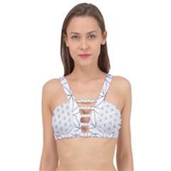 Black And White Pattern T- Shirt Black And White Pattern 2 Cage Up Bikini Top by maxcute