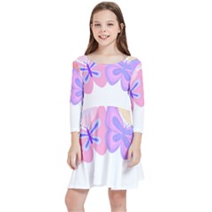 Butterflies T- Shirt Kaleidoscope Of Butterflies T- Shirt Kids  Quarter Sleeve Skater Dress by maxcute