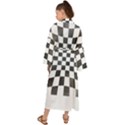 Checkerboard T- Shirt Watercolor Psychedelic Checkerboard T- Shirt Maxi Kimono View2