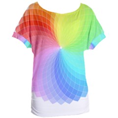 Color Wheel T- Shirt Color Wheel T- Shirt Women s Oversized Tee by maxcute