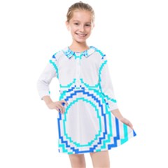 Easter Eggs T- Shirt Easter Egg Design T- Shirt Kids  Quarter Sleeve Shirt Dress by maxcute