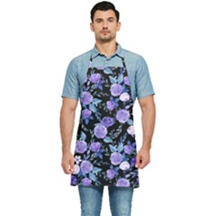 Dark Floral Kitchen Apron by fructosebat