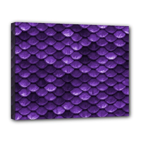 Purple Scales! Canvas 14  X 11  (stretched) by fructosebat
