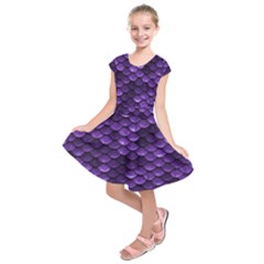 Purple Scales! Kids  Short Sleeve Dress by fructosebat