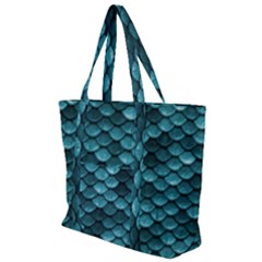 Teal Scales! Zip Up Canvas Bag by fructosebat