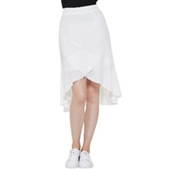 Flower Pattern T- Shirt Elegant Flower Pattern Outline T- Shirt Frill Hi Low Chiffon Skirt by maxcute