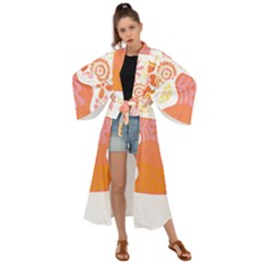 Flower T- Shirt Keep On Growing T- Shirt Maxi Kimono by maxcute
