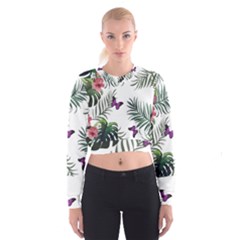 Hawaii T- Shirt Hawaii Lent Flowers Pattern T- Shirt Cropped Sweatshirt by maxcute