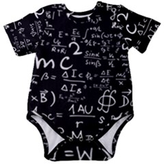 E=mc2 Text Science Albert Einstein Formula Mathematics Physics Baby Short Sleeve Bodysuit by Jancukart