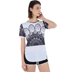 Mandala T- Shirt Mandala The Sunrise Series 004 T- Shirt Perpetual Short Sleeve T-shirt by maxcute