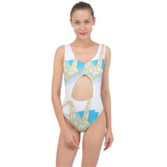 Origami Crane T- Shirt Origami Crane T- Shirt Center Cut Out Swimsuit by maxcute