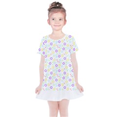 Pattern T- Shirt Círculos Coloridos T- Shirt Kids  Simple Cotton Dress by maxcute