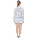 Pattern T- Shirtfloral Leaves Grid Pattern 2 T- Shirt Women s Tie Up Sweat View2