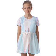 Stork Design T- Shirtstork T- Shirt Kids  Short Sleeve Pinafore Style Dress by maxcute