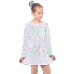 Tropical Island T- Shirt Pattern Love Collection Kids  Long Sleeve Dress by maxcute