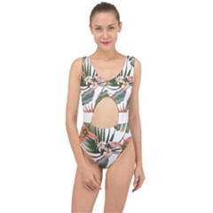 Tropical T- Shirt Tropical Pattern Quiniflore T- Shirt Center Cut Out Swimsuit by maxcute