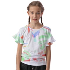 Tropical T- Shirt Tropical Sublime Blossom T- Shirt Kids  Cut Out Flutter Sleeves by maxcute