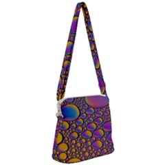 Bubble Color Zipper Messenger Bag by artworkshop