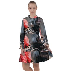 Chocolate Dark All Frills Chiffon Dress by artworkshop