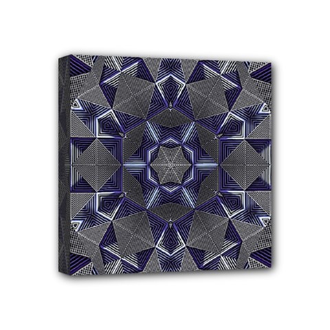 Kaleidoscope Geometric Pattern Mini Canvas 4  X 4  (stretched) by Ravend